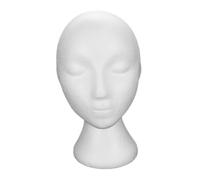 Beaupretty White Foam Mannequin Head Wig and Hat Display Stand for Store Marketing Display and Home Use, Protecting Hats from Deformation and Falling, Lightweight Foam Material
