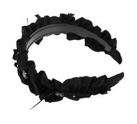 Beaupretty Wide Bow Rhinestone Headband for Women Elegant Black Hair Accessory Lace Detail for Weddings Parties and Everyday Wear Flattering Design Dazzling and Shimmering Accents