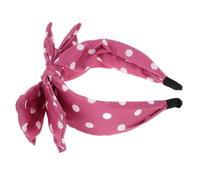 Beaupretty Wide Knotted Bow Headband with Red and Dots Rabbit Ear Turban Style Hairband for Women Cute Hair Accessory for All Day Secure Hold and Fashionable Looks