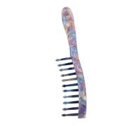 Beaupretty Wide Tooth Comb Handle Vintage Marble Design for Wet Hair Detangling Gentle Scalp Massage for Curly Hair Styling and Pattern for Women and Girls
