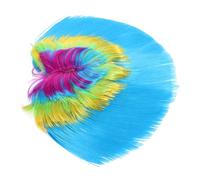 Beaupretty Wig Mohawk Cosplay Punk Rocker Halloween Fun Party Headdress Colorful Fake Hair Lightweight Shiny Unisex Adult Masquerade Fancy Dress
