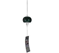 Beaupretty Wind Chime Hanging Decoration Japanese Style Ceramic with Relaxing Sound Black Bell Shape for Outdoor Use for Garden, Patio, Or Window