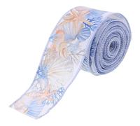 Beaupretty Wired Ribbon Ocean Theme Ribbon 2.5 Inch Polyester Trim with Iron Wire Edge for Bows Wreaths and Coastal Home Decor 1 Roll