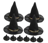 Beaupretty Witch Hat Decoration 48pcs Mini Tiny Witch Hats for Halloween Party DIY Crafting
