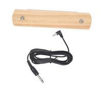 Beaupretty Wood Acoustic Guitar Soundhole Pickup No Drilling Needed One-button Volume Tone Control Bass Guitar Noiseless Pickup Ukulele