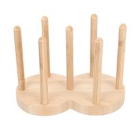 Beaupretty Wood Disposable Cup Dispenser Khaki Environmentally Friendly Wood Material Fixes Cups Firmly Paper Showing Stand for Kitchen Home Use