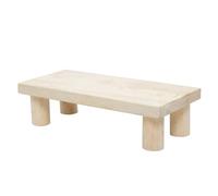 Beaupretty Wood Stool with Good Hand Feeling and Stackable Design, Beige Wooden Footstool as A Portable Childrens Stool for Home Accessories and Bathroom Use