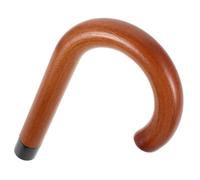 Beaupretty Wood Umbrella Handle Replacement Grip Material Comfortable Non-slip Fit for Rain and Sun Umbrellas Long Handle Curved Grip Accessory