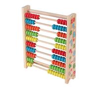 Beaupretty Wooden Abacus Toy for Kids Educational Math Counting Frame 10 Gears Wooden Educational Toy for Boys and Girls for Early Learning and Development