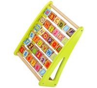 Beaupretty Wooden Alphabet Learning Math Number Rack for Multifunctional Educational Cognition Board Green Alphabet Number Game for Preschool Boys Enhance Grasping Skills Parent Interaction