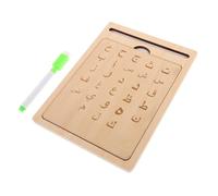 Beaupretty Wooden Arabic Alphabet Tracing Board for Educational Writing Practice Tool Montessori Language Learning Aid Safe Natural Material Preschool