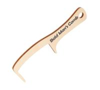 Beaupretty Wooden Bald Man Comb Grooming Accessory for Men with Sl nd Simple Design, for Combing Mustaches and Hair, for Pranks and Comedy Acts