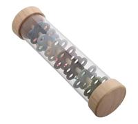 Beaupretty Wooden Beaded Rain Stick for Boy Girl Soothing Realistic Rain Sound Maker Early Musical Instrument Sensory Play Educational Cognitive Development Aid