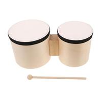 Beaupretty Wooden Bongos Drum Percussion Instruments for Beginners and Early Education Hand Drum Music Learning Dance Percussion
