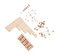 Beaupretty Wooden Building Blocks Educational Smooth Rounded Edges Non Cracking Solid Wood DIY Construction Kit for Creative Brain Development and Cognitive Skills Enhancement