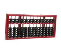 Beaupretty Wooden Chinese Abacus with Beads Per Rod Iron Frame Educational Counting Tool for Students and Accountants Portable Hand Eye Coordination Math and Office Decor