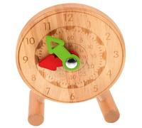 Beaupretty Wooden Clock for Educational Learning Playset with Design Smooth Edges Safe Preschool Cognition Clock Teaching Tool