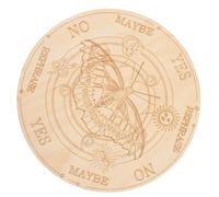 Beaupretty Wooden Divination Board Aiding Decision Making for Witchcraft Beginners with Eye-catching Details and Beige Colour and Decorating Altar for Party and Divination Table Use