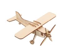 Beaupretty Wooden DIY Airplane Model Kit Precise Cut Puzzle for Adults Safe Smooth Edges Vintage Aircraft Craft for Painting School Projects and Collectible Decor