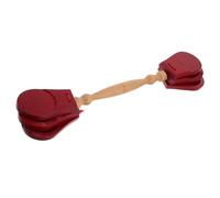 Beaupretty Wooden Double-head Castanet Clapper for Kids, Educational Percussion Instrument Toy in Imitation Rosewood, Early Music Learning and Rhythm Practice for Children