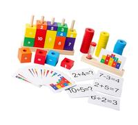 Beaupretty Wooden Educational for Ages Intelligence Development for Arithmetic Learning Hands Matching and Cognitive Skill Building