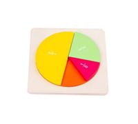 Beaupretty Wooden Fraction Board Educational Learning Toy for Toddlers Preschool Math Early Education Circle Fraction Learning Board