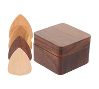 Beaupretty Wooden Guitar Picks with Storage Box Durable Picks for Beginners Guitar Accessories for Musicians the Go