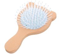 Beaupretty Wooden Hair Brush for Women with Cat Ear Design Smooth Teeth Preventing Hair Damage Beige Colour Detangling and Styling Brush Suitable for Thin Thick for Travel Random Color