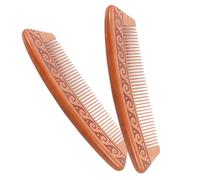 Beaupretty Wooden Hair Combs 2pcs Small 16cm Scalp Massage Comb Anti-static Natural Solid Wood for Men and Women Home Hair Cutting and Styling