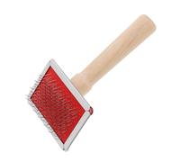 Beaupretty Wooden Handle Pet Grooming Comb for Dogs and Cats Needle Dematting Comb with Comfortable Grip Shedding and Fur Removal Tool Suitable for Shedding Control and Grooming