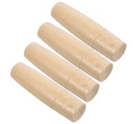 Beaupretty Wooden Handle Replacement 7mm Interface 4pcs Universal with Comfortable Grip and Long Lasting Use for Files and Barbecue Accessories Suitable for Homes and Commercial Kitchens