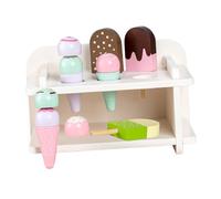 Beaupretty Wooden Imitation Ice Cream Cone with Stand Lifelike Artificial Ice Cream for Early Education Photo Prop Decoration Stylish Play Food Model for Home and Parties