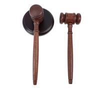 Beaupretty Wooden Judge Gavel with Base Auction Hammer Kit Smooth Rounded Edges Natural Material Comfortable Grip for Judges Lawyers Auctioneers and Club Presidents