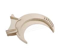 Beaupretty Wooden Lyre Harp Portable Handheld String Instrument for Beginners with Warm Sound and Smooth Edges Includes Tuning Wrench and Extra Picks Safe Rounded Design for Music Lovers