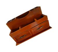Beaupretty Wooden Makeup Organizer Box Drawers Retro Cosmetic Storage Box for Dresser Compact Organizer for Beauty Products and Accessories