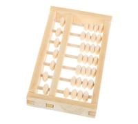 Beaupretty Wooden Mini Abacus for Educational Arithmetic Tool Montessori Learning Traditional Chinese Design for First Birthday Photo Props and Cognitive Development