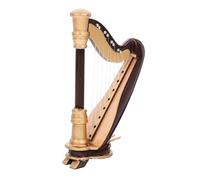 Beaupretty Wooden Miniature Harp Model Harp for Instrument Display Ornament for Home Office Shelf Decor