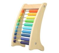 Beaupretty Wooden Montessori Calculation Rack Abacus Educational Math for Early Learning Counting and Logical Thinking Development Hand Eye Coordination Tool