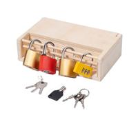 Beaupretty Wooden Montessori Unlocking Educational Skill Building for Interactive Learning for Boys and Age