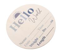 Beaupretty Wooden Monthly Progress Growth Commemorative Card Birth Announcement Sign for Nursery Decor Keepsake Record Card for Newborn Months Arrival