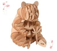 Beaupretty Wooden Panda Puzzle for Creative Handmade Jigsaw Educational Craft Gift for Boys Enhances Hand-eye Coordination and Cognitive Skills