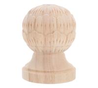 Beaupretty Wooden Pineapple Staircase Newel Post Finial, Carved Wood Baluster Cap for Stair Railing, Decorative DIY Wood Finials for Home and Commercial Staircase