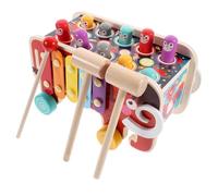 Beaupretty Wooden Pounding Educational Hammering Game for Boys Early Learning Cognitive Development Interactive Animal Shape Knockdown Play