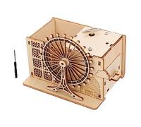 Beaupretty Wooden Puzzle DIY Clockwork Model Kit for Educational Plaything for Creative Building Smooth Finish for Painting Multi Functional Pen Holder Musical Box