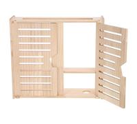Beaupretty Wooden Router Storage Cabinet Box and Multiple Cable Holes with 2-layer Design Decorative Wifi Router Shelf Storage Box with Ventilation and Universal for Office and Home