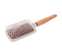 Beaupretty Wooden Scalp Comb Curly Roll Hair Brush Static Hair Brushes for Men Boys and Girls Bamboo Bristle Detangler