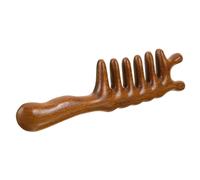 Beaupretty Wooden Scalp Massage Comb with Long Handle Wide Tooth Hair Caring Comb for Curly Hair Smooth Texture Comfortable Grip Portable Relaxation Tool for Men Women