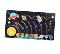 Beaupretty Wooden Solar System Puzzle for Educational Space Jigsaw Puzzle Planets Matching Game Preschool Learning Activity