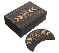 Beaupretty Wooden Tarot Card Stand and Storage Box Compact Lightweight Display Holder for Divination Meditation Keepsake for Desktop Decoration