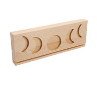 Beaupretty Wooden Tarot Card Stand Holder with Moon Phase Design Easy Assembly Wooden Card Organizer for Tarot Reading Elegant Aesthetic Altar Stand for Spiritual Practices